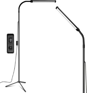 Led Floor Lamp for eyelash extensions Standing light Floor Lamps for Office Standing Lamp Brightness eyelash lamp tattoo Light Eye Caring Reading lamp for Bedroom makeup light lash light extension