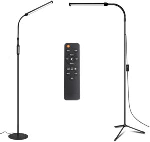 EBEST Floor Lamp,Super Bright Dimmable LED Lamps for Living Room Standing Lamp with Remote Push Button, Floor Lamp for Bedroom Office lash Extensions Light