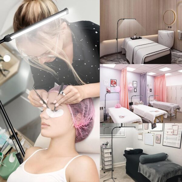 Led Floor Lamp for eyelash extensions Standing light Floor Lamps for Office Standing Lamp Brightness eyelash lamp tattoo Light Eye Caring Reading lamp for Bedroom makeup light lash light extension - Image 5