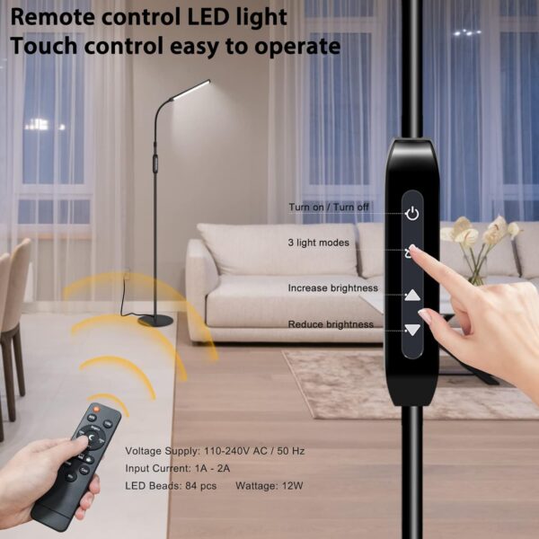 EBEST Floor Lamp,Super Bright Dimmable LED Lamps for Living Room Standing Lamp with Remote Push Button, Floor Lamp for Bedroom Office lash Extensions Light - Image 5