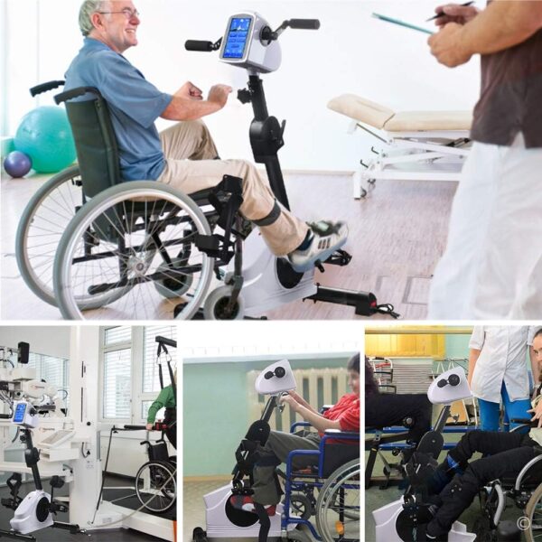 Electronic Physical Therapy Rehab bike Trainer exerciser Cycle Arm Leg Pedal Exerciser Bike Health Recovery Pedal exerciser With 7 inch Display Touchscreen for Handicap, Disabled and Stroke Survivor - Image 6