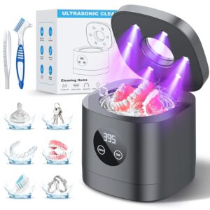 TEBAL Ultrasonic Retainer Cleaner Machine, 52kHz Ultrasonic Dental Cleaner for Mouth Guard-（Pure text review）