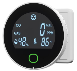 Carbon Monoxide Detectors Plug in 4-in-1, Gas and Carbon Monoxide Detector with Audible Visual Alarm, Natural Gas Detector, HD Display