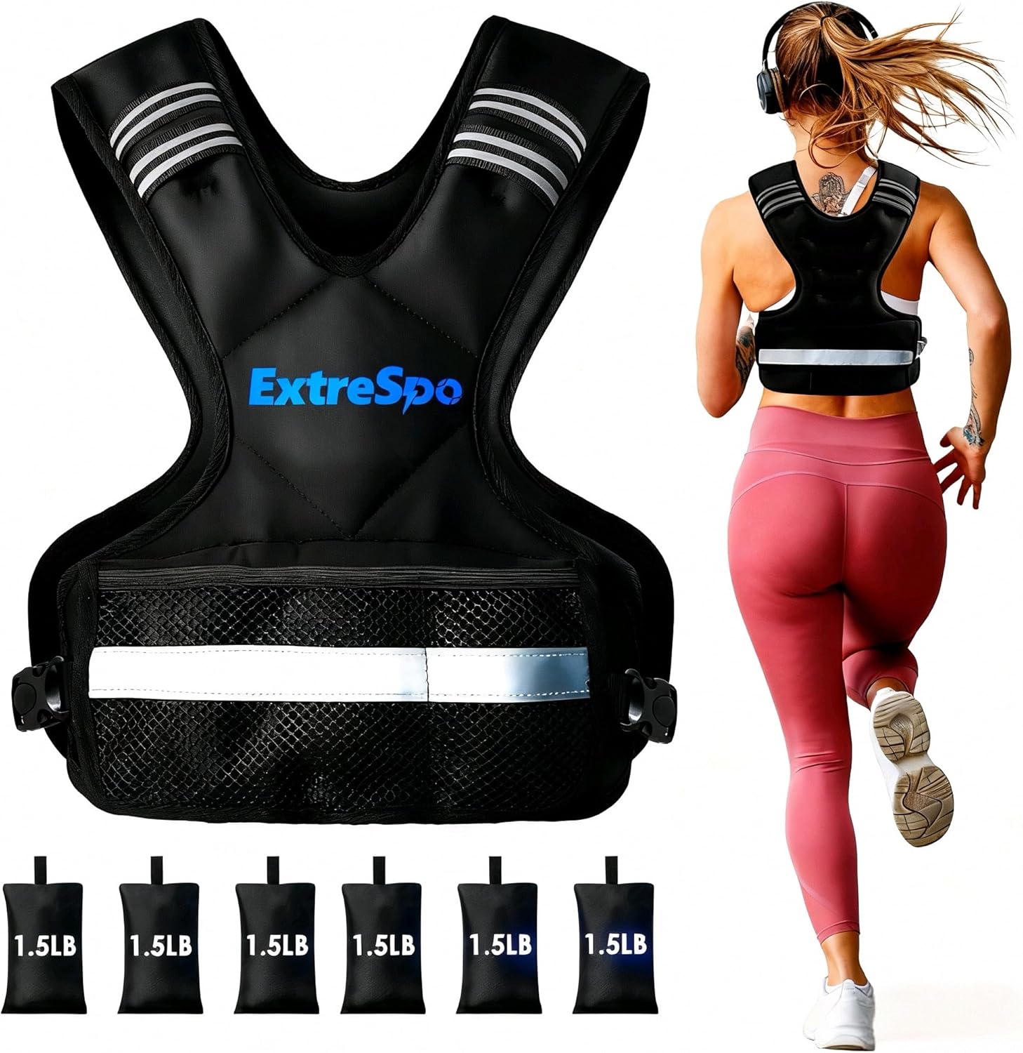 ExtreSpo Adjustable Weighted Vest for Women and Men